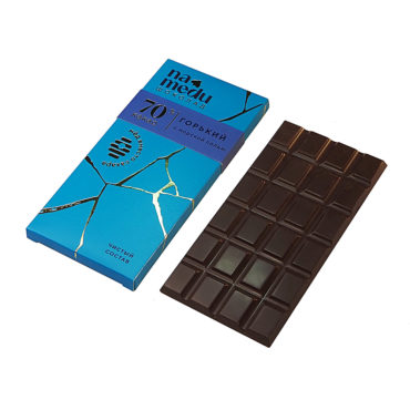 Шоколад на Меду “Гурмэ” горький 70% какао с морской солью 70г